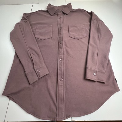 Mondetta Women s Snap Up Jacket In Purple/Brown Size Medium Poly/Spandex