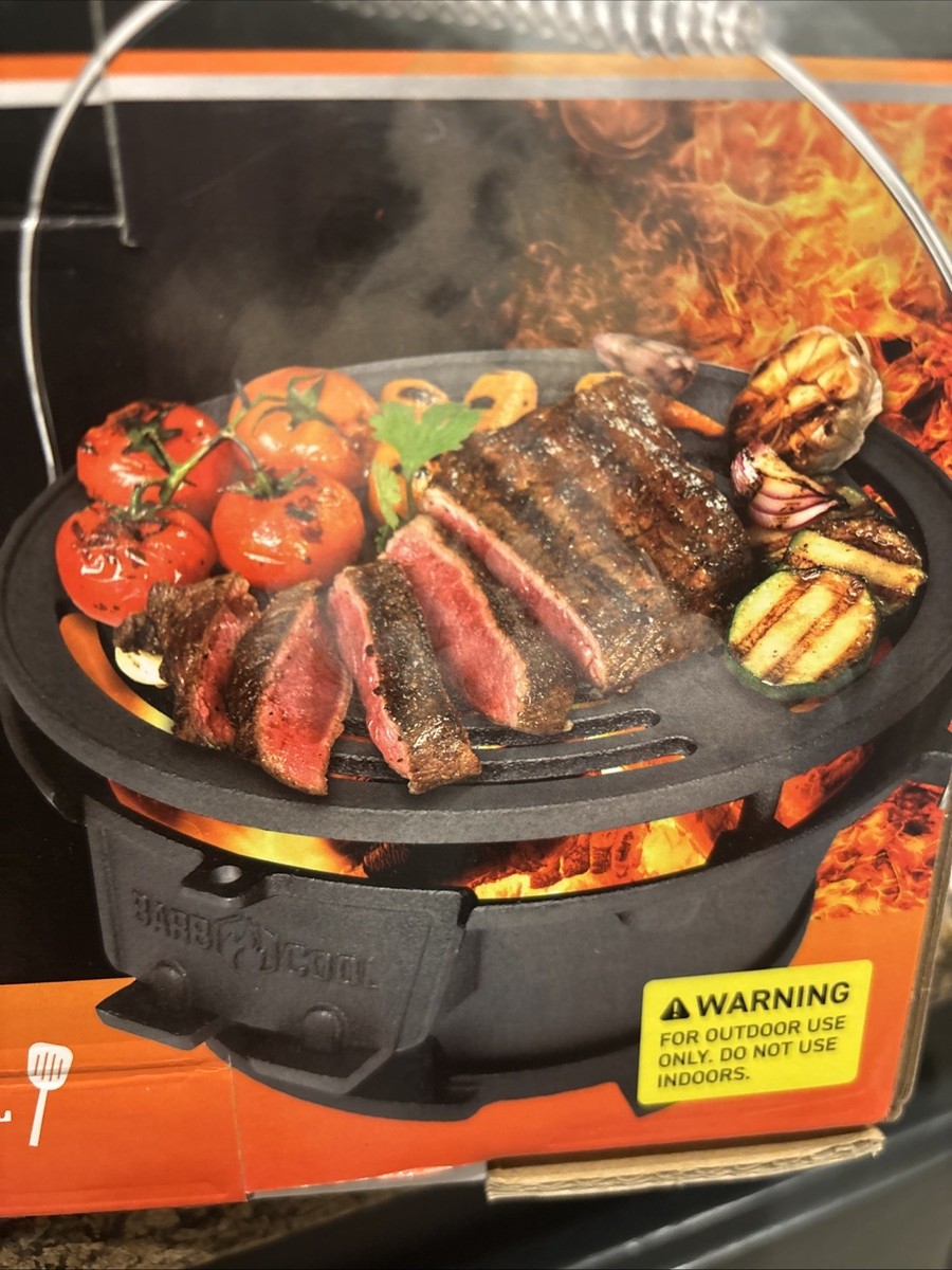 Hibachi Grill 100% Cast Iron Tabletop Portable Charcoal Grill