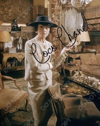 Coco Chanel French Fashion Designer Legendary Icon Style 8x10 autographed Photo