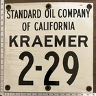 Vintage Porcelain Oil Field Sign - Standard Oil Co of California - Kraemer 2-29
