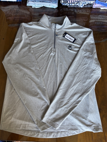 NEU MIT ETIKETT HERREN HOLDERNESS & BOURNE 1/4 REISSVERSCHLUSS PULLOVER, GRÖSSE: L, FARBE: GRAU MELIERT - M31