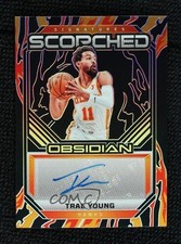 2024-25 Panini Obsidian Scorched Signatures 34/75 Trae Young #SS-TRY Auto 2s2