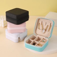 Mini Travel Jewellery Box Organizer – PU Leather Storage Case for Rings,Earring