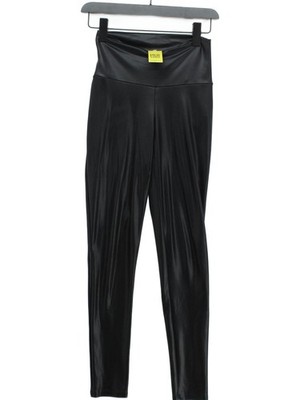 Neuwertige Samt Damen Leggings S schwarz Polyester mit Elasthan volle Länge