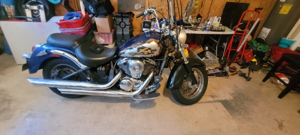 11-23 Kawasaki Vulcan Vaquero VN 1700 GAS FUEL TANK GREEN 51087-5194 - Image 4 of 4