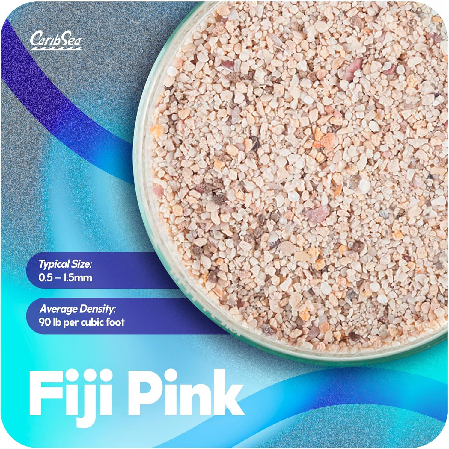 Caribsea Arag-Alive Fiji Pink Sand - 20 Lbs – Natural Aragonite Substrate for Ma