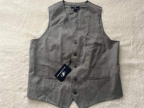 Hart Schaffner Marx men dressy vest gray color size L NWT
