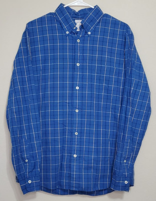Brooks Brothers Regent Fit Plaid Shirt M Blue Long Sleeve