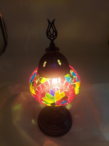 Handmade Stained Glass Moroccan /Turkish Mosaic Table Lamp Mosaic Lamp - Picture 8 of 9
