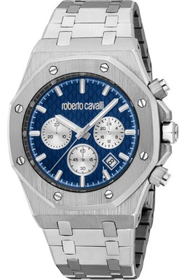Roberto Cavalli RC5G161M0055 Herrenuhr Nachtblau Edelstahl