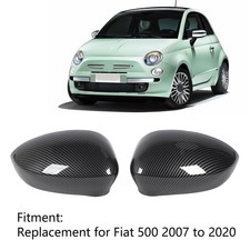 ⁺2Pcs Car Door Side Rearview Mirror Cover Wing Mirror Cover For 500