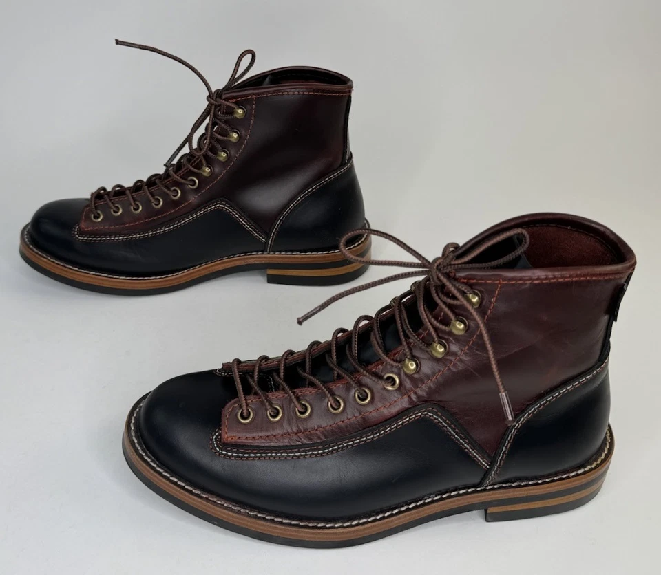 Botas masculinas Taft 365 modelo 007 retrô de couro com cadarço no tamanho 8.5 - Imagem 3 de 4