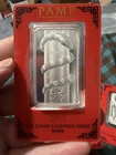 2013 PAMP Suisse 1 Oz Silver Lunar Year Snake Silver Bar In Assay