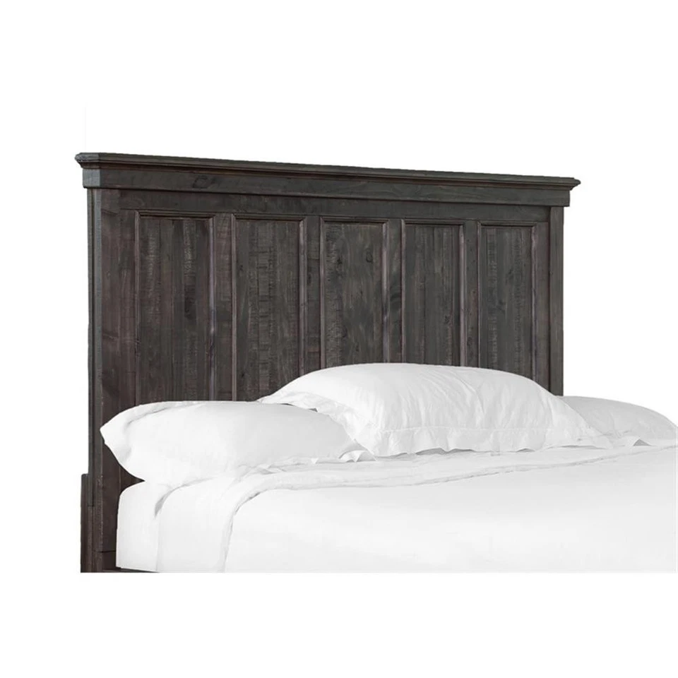 Cama con panel King Magnussen Calistoga en carbón desgastado Foto 4 de 4