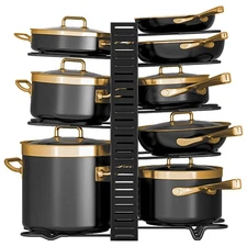 Stainless Steel Pots And Pans Organizer Under Cabinet: 23.6 Inch Height Heavy...