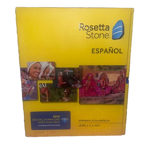 Rosetta Stone Spanish (Latin America) Level 1-5 Headphones NOT Included Preowned