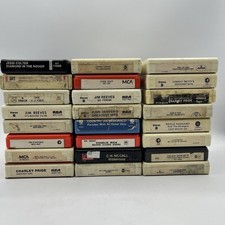 Lot of 24 Untested 8 Track Tapes - Country Music - Not Serviced - Sold As Is