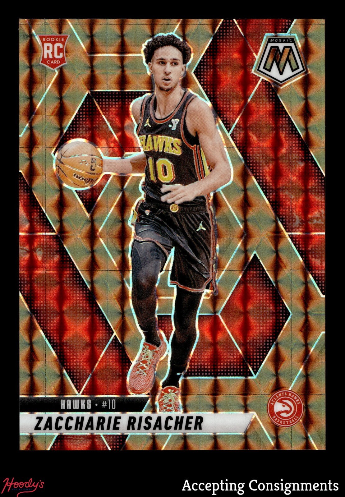 2024-25 Panini Mosaic Mosaic Bronze #213 Zaccharie Risacher RC ROOKIE 38/75