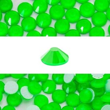 Rhinestones 3000pcs SS6 1.9-2.0mm Glass Flatback Crystal Neon-Green