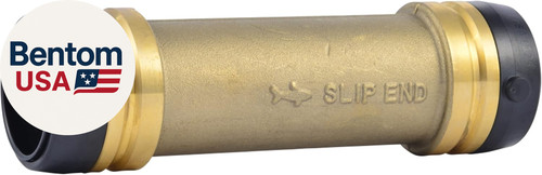 1-1/4 X 1-1/4 in Slip Coupling, Push-To-Connect Brass Plumbing Fitting, UXL0635