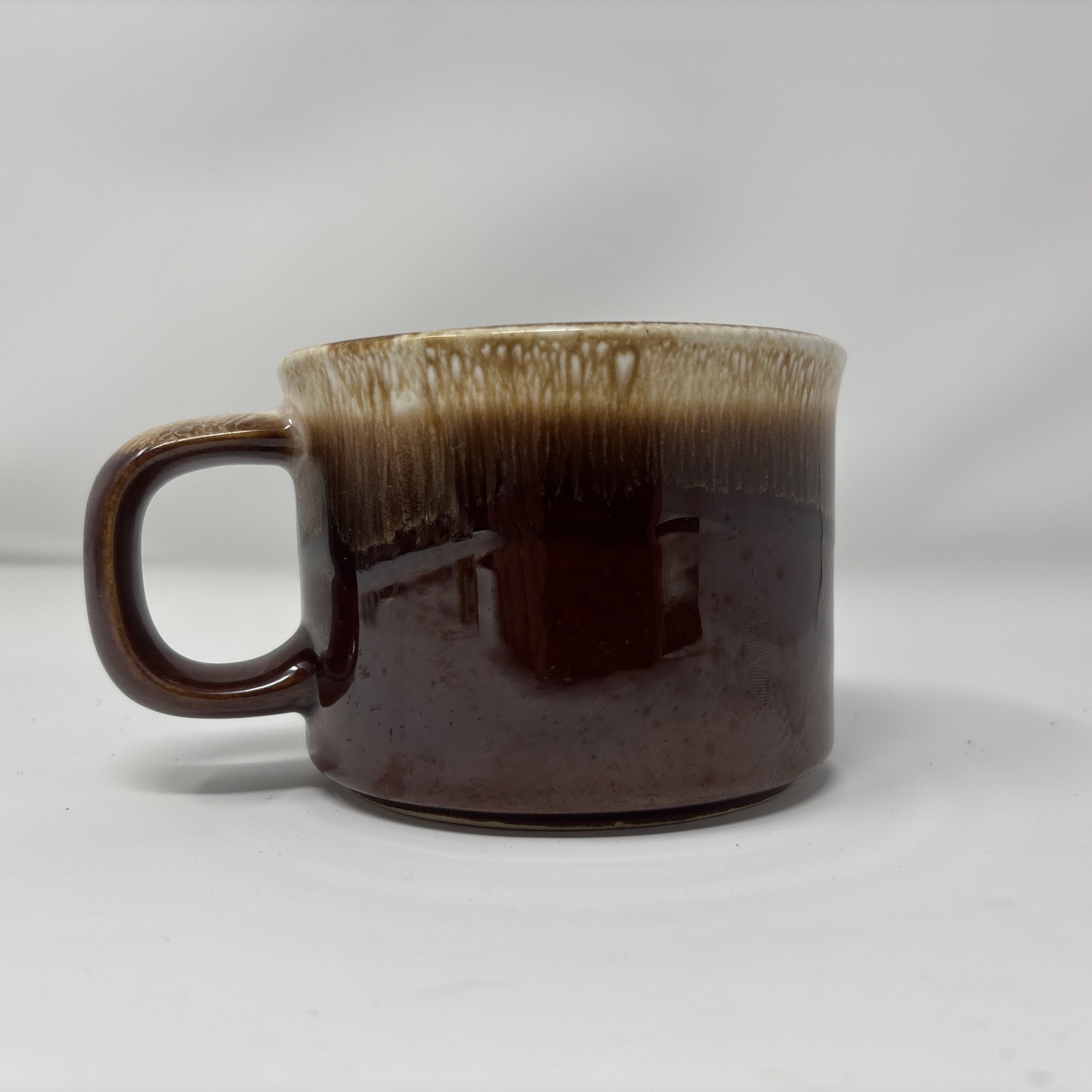 McCoy USA Brown Drip Glaze Coffee Tea Mug Cup Vintage