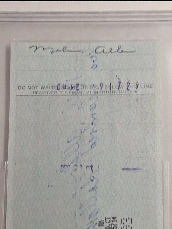 Yankee Legend Broadcaster Mel Allen Firmado Auto Check JSA Beckett BAS Foto 2 de 4