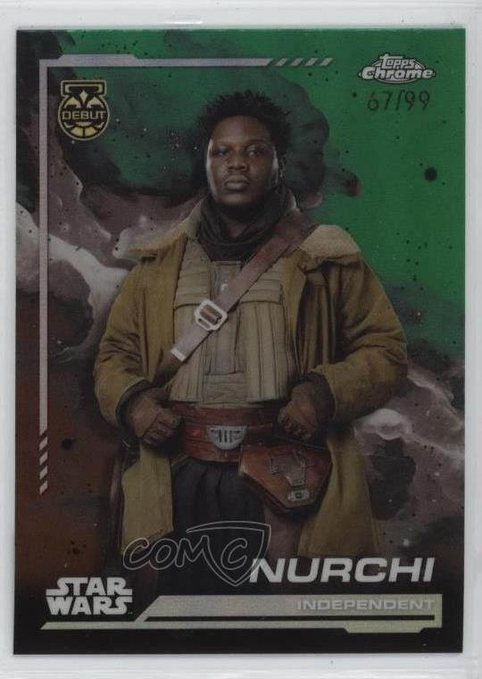 2024 Topps Chrome Star Wars Kashyyyk Green Refractor 67/99 Nurchi #92 0b5f