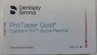 Dentsply PROTAPER GOLD Conform Fit Gutta-Percha Points 60pcs Pack - VARIOUS SIZE