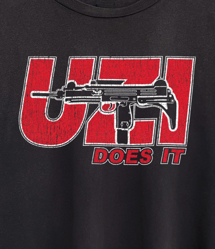 Uzi Does It Aged T-Shirt Black XL