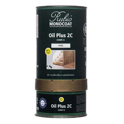 Rubio Monocoat Wood Oil Finish 650 ft² - Pure | Oil Plus 2C | Quick-Dry, Eco-...