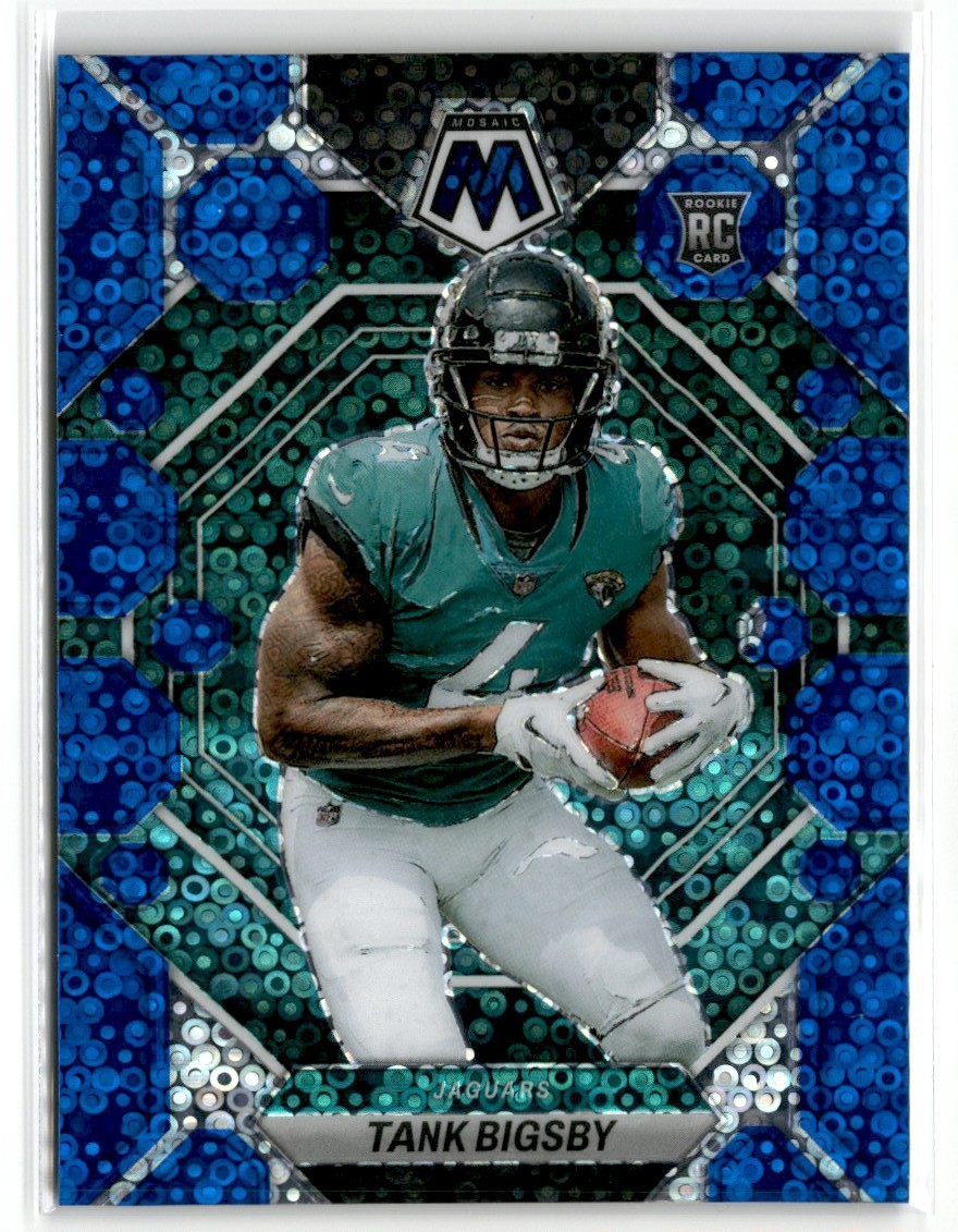 2023 Panini Mosaic No Huddle Disco Blue Tank Bigsby Rookie /75 Jaguars #364