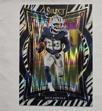 2024 Panini Select - Concourse Rico Dowdle #90 Zebra Prizm