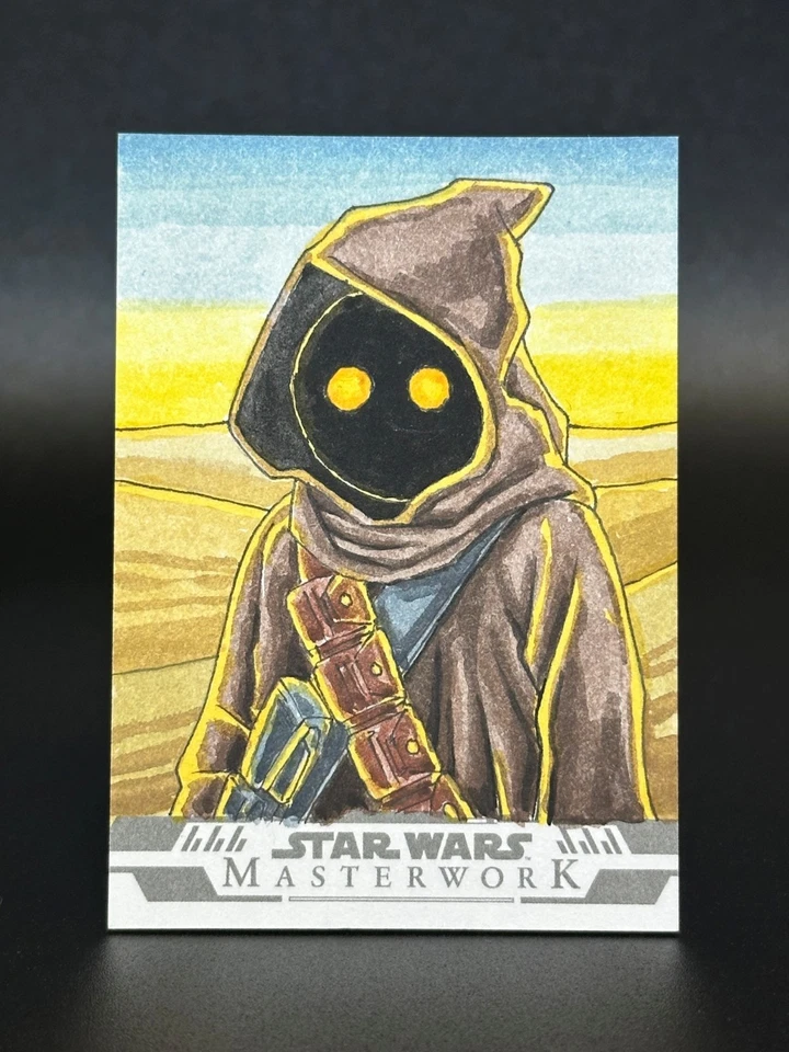 Shaow Siong 1/1 Sketch Card original art 2024 Topps Star Wars Masterwork Jawa - Image 3 of 4