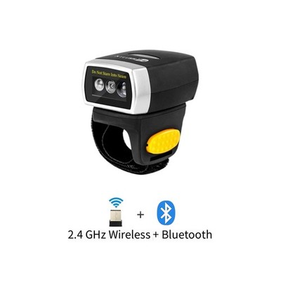 Finger Ring Scanner Wireless&Bluetooth Ring-Style Barcode Scanner 1D 2D QR Code
