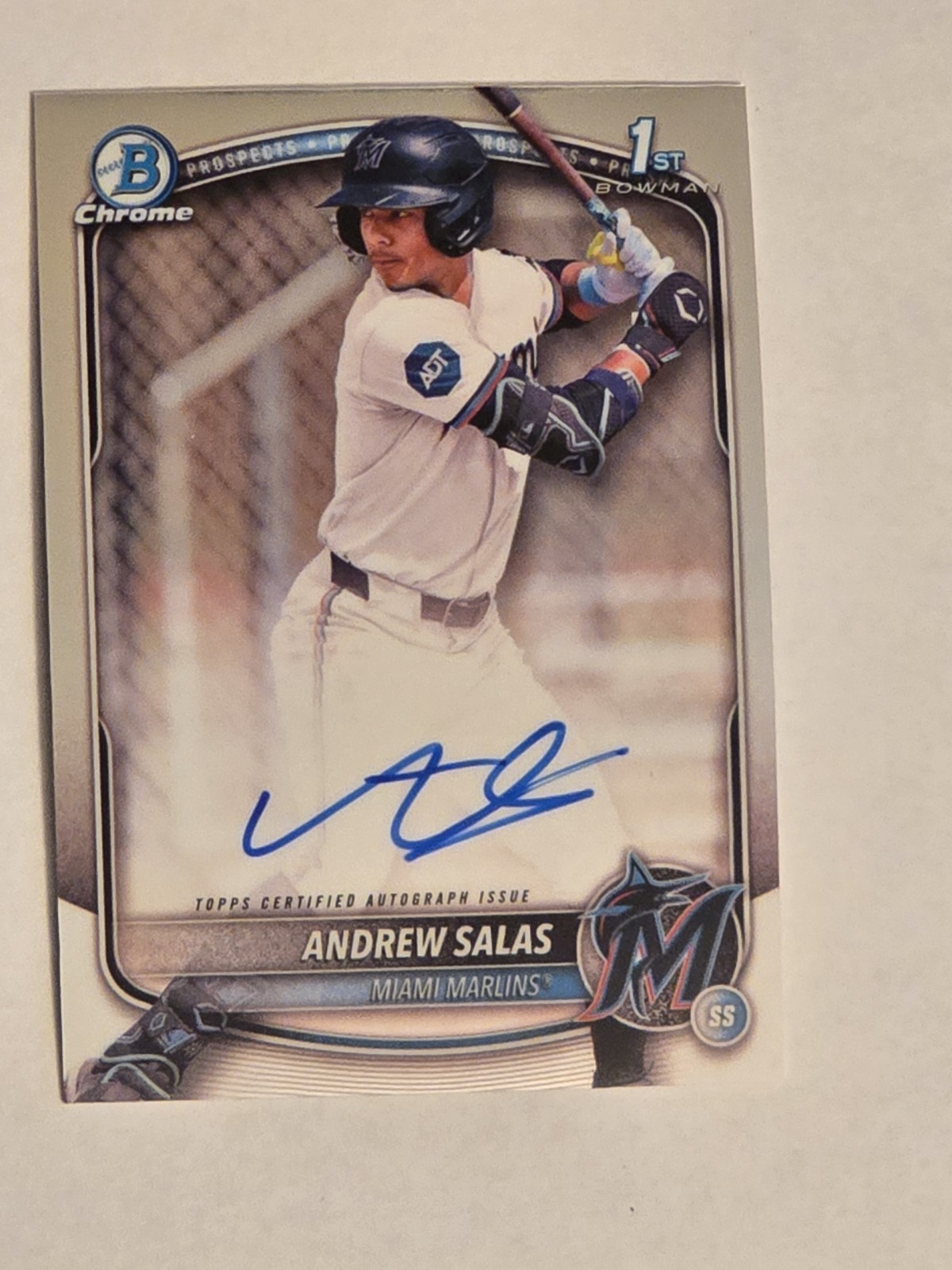 2025 Bowman Chrome Andrew Salas Auto 1st #CPA-AS Marlins