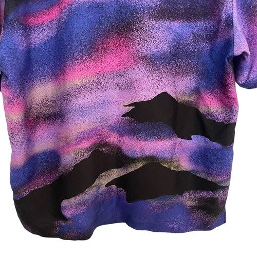 Scotch & Soda Placed Printed Camp Button Up Shirt Purple Mens Size Medium - Picture 7 of 12