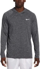 Nike Mens Dri-FIT Hooded Rash Guard UPF 40+ Heathered Size Medium