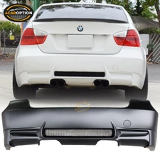 Fits 06-11 E90 3-Series Rear Bumper Conversion Dual Twin Muffler Outlets