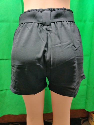 GK Fashion Womens Short Pants Casual Loose High Waist Elastic Black Color Size L - Picture 12 of 13