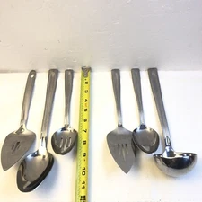 Oneida Serving Hostess Set Stainless Flatware Lot 6 Piece Ladle Spoon Slotted