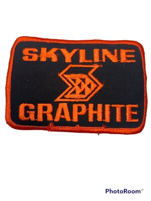 Skyline Graphite Black and Orange Embroidery Iron On Fishing Patch
