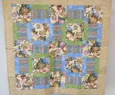 Flower Quilt 34.5 x 35 Table Topper Wall Hanging Handmade Floral Hydrangeas