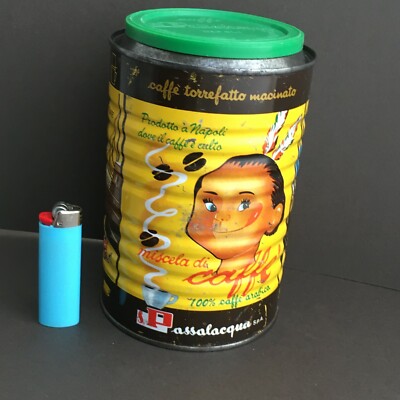 LITHOGRAPHED COFFEE JAR' PASSALACQUA NAPLES ROASTING 90s