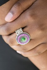 Paparazzi Tides Pools Purple and Green Ring