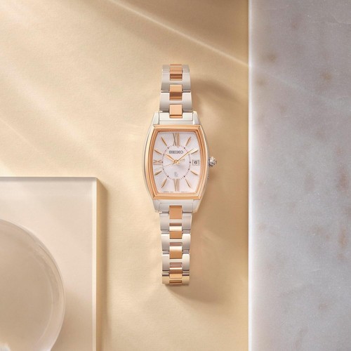 Seiko SSVW230 LUKIA Grow Women's Silver Pink Gold From Japan NEW - Picture 3 of 3