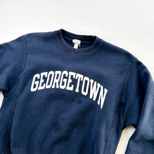 VINTAGE Georgetown Hoyas Sweater Adult Medium Blue Champion Reverse Weave Mens - Picture 14 of 21