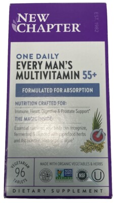 New Chapter One Daily Every Man's Multivitamin 55+ - 96 Tablets Exp2/2026 #1484