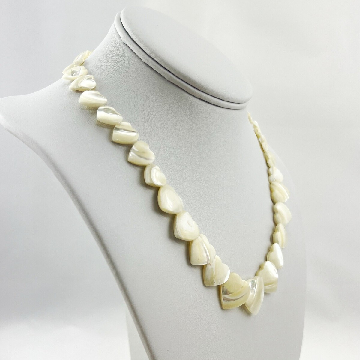 Vintage Avon Heart Necklace Flashy Mother Of Pearl | eBay