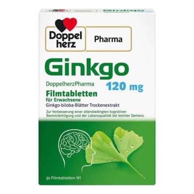 Ginkgo DoppelherzPharma 120 mg Filmtabletten · 30 St · PZN 18746094