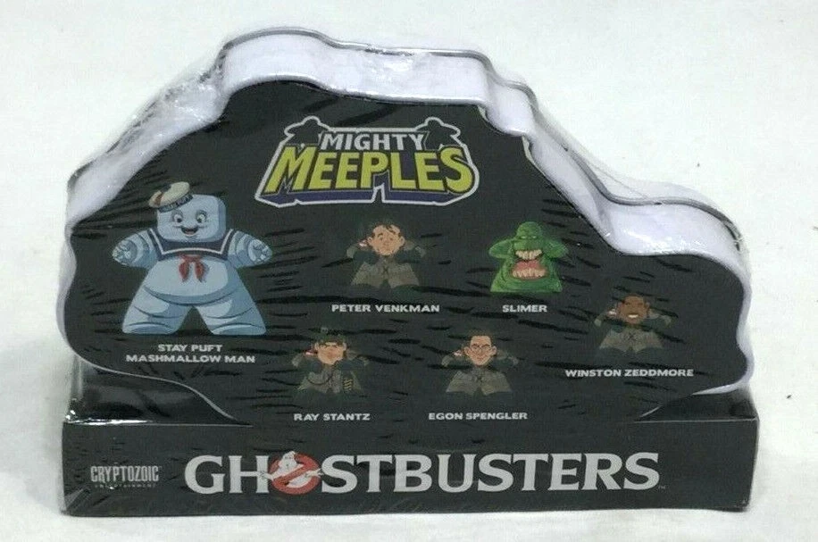 Cryptozoic Mighty Meeples Cazafantasmas Ecto-1 Colección Lata 6 Figuras Set Sellado Foto 3 de 3